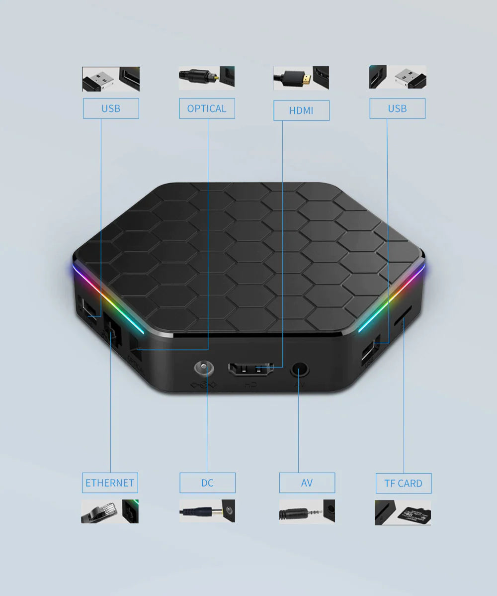 2025 Upgraded T95Z plus Smart Android 12.0 TV Box Quad Core 6K HD Stream Player
