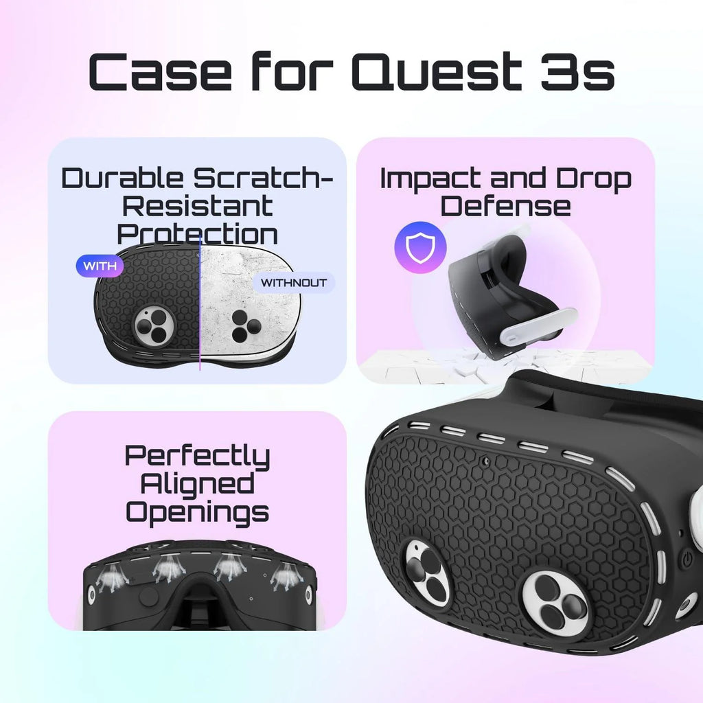Silicone Cover Set Compatible with Meta Oculus Quest 3S