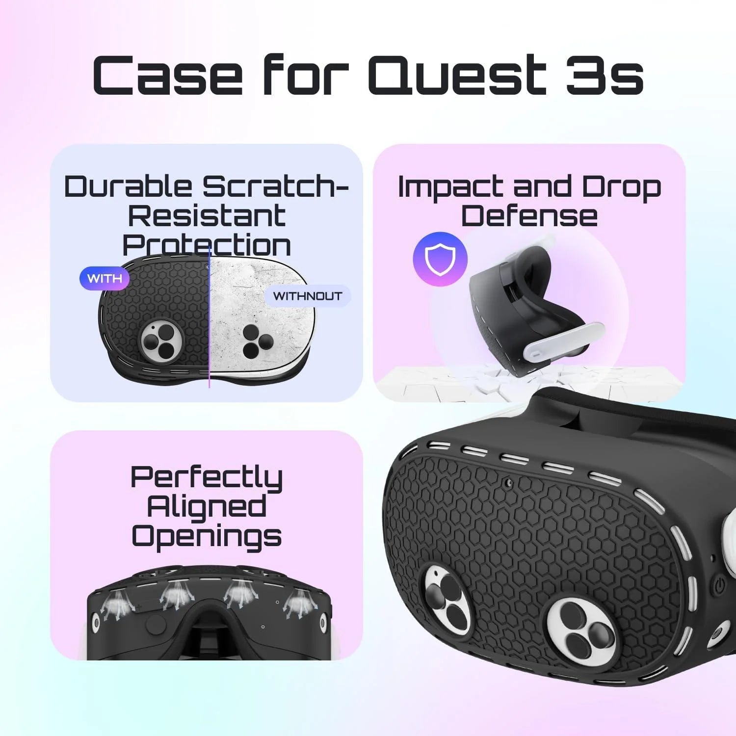 Silicone Cover Set Compatible with Meta Oculus Quest 3S