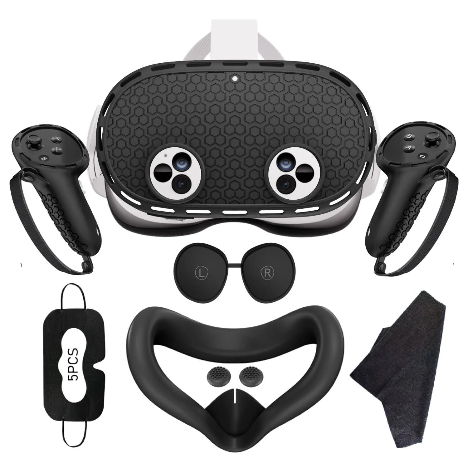 Silicone Cover Set Compatible with Meta Oculus Quest 3S